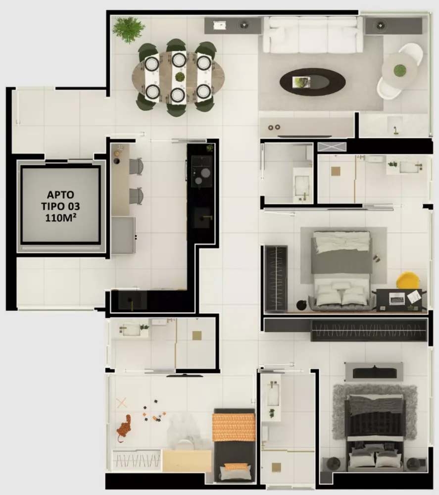 Apartamento, 3 quartos, 110 m² - Foto 14