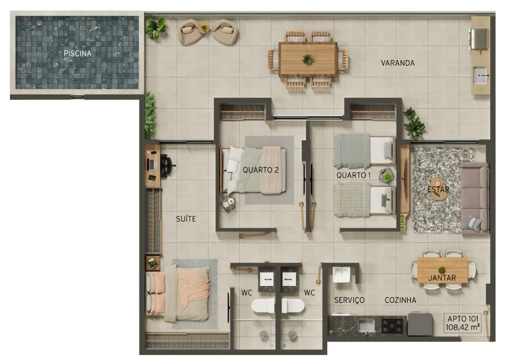 Apartamento, 3 quartos, 63 m² - Foto 16