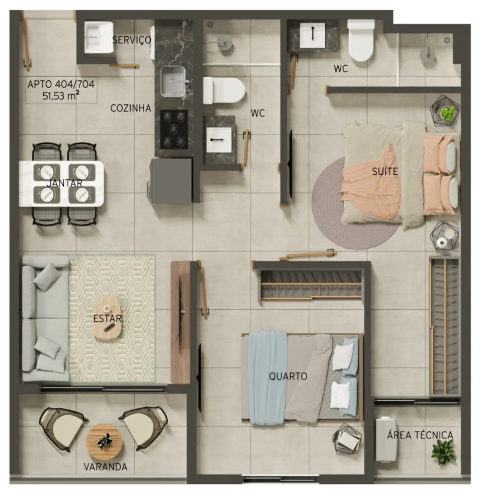 Apartamento, 3 quartos, 63 m² - Foto 11