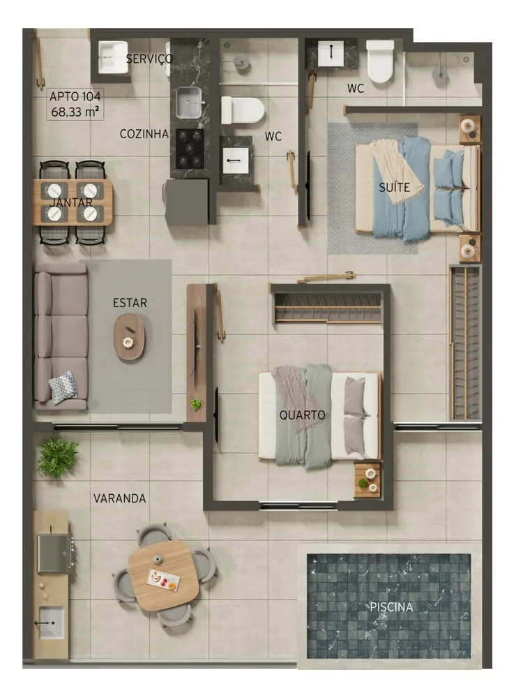 Apartamento, 3 quartos, 63 m² - Foto 13