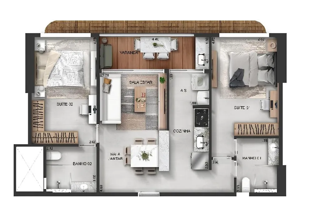 Apartamento, 2 quartos, 66 m² - Foto 12