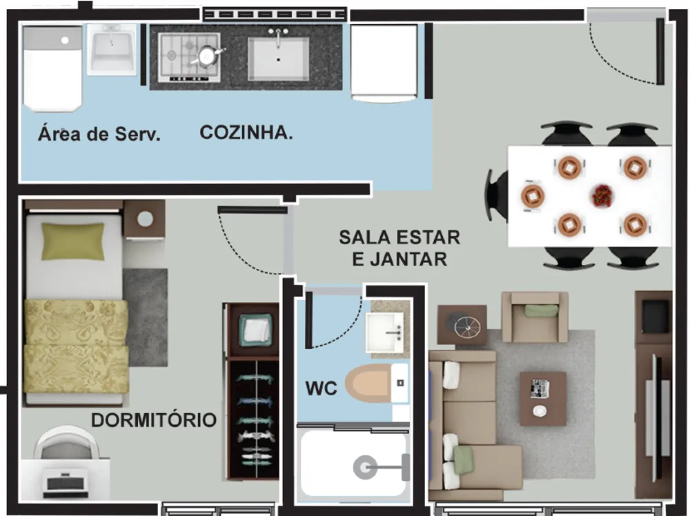 Apartamento, 2 quartos, 54 m² - Foto 3