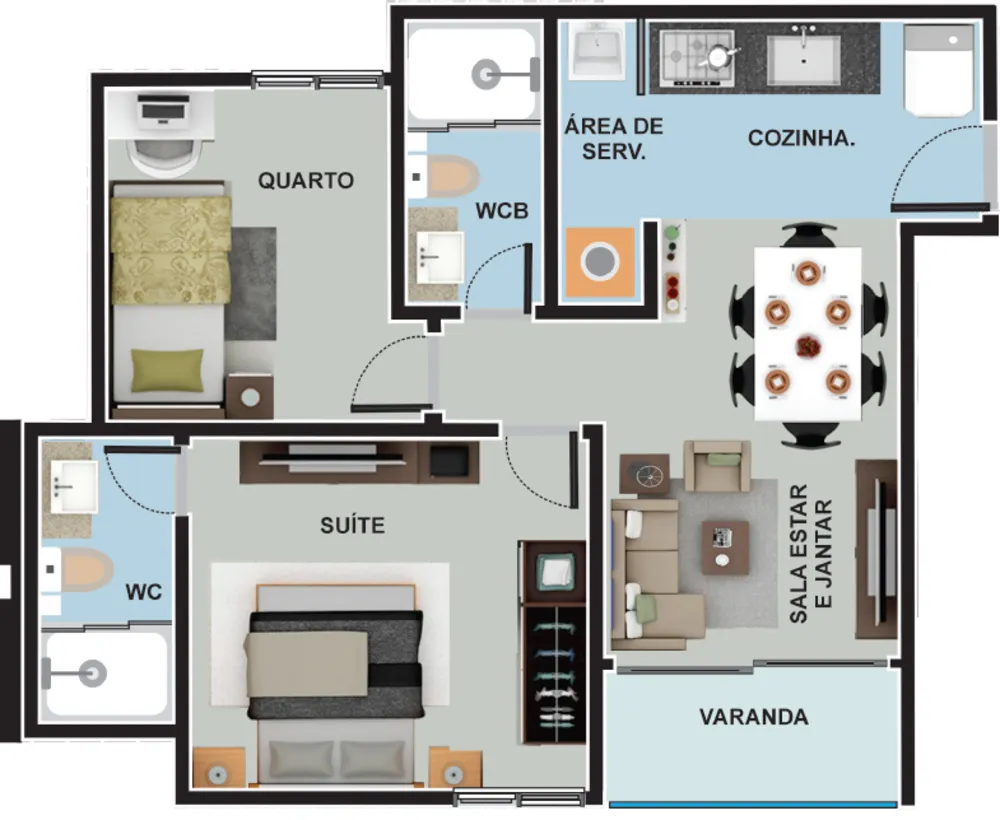 Apartamento, 2 quartos, 54 m² - Foto 4