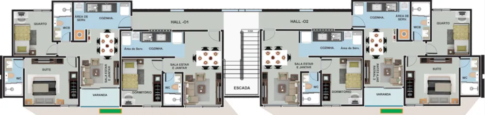 Apartamento, 2 quartos, 54 m² - Foto 2