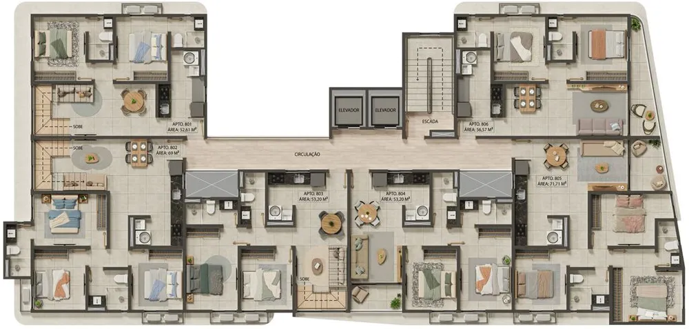 Apartamento, 2 quartos, 54 m² - Foto 9