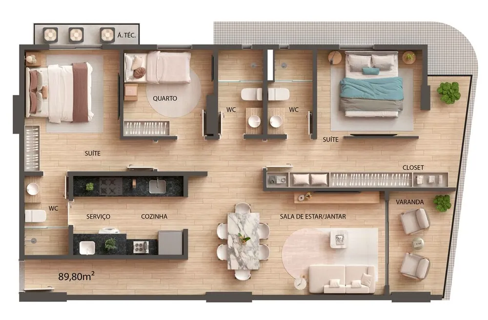 Cobertura, 3 quartos, 167 m² - Foto 15