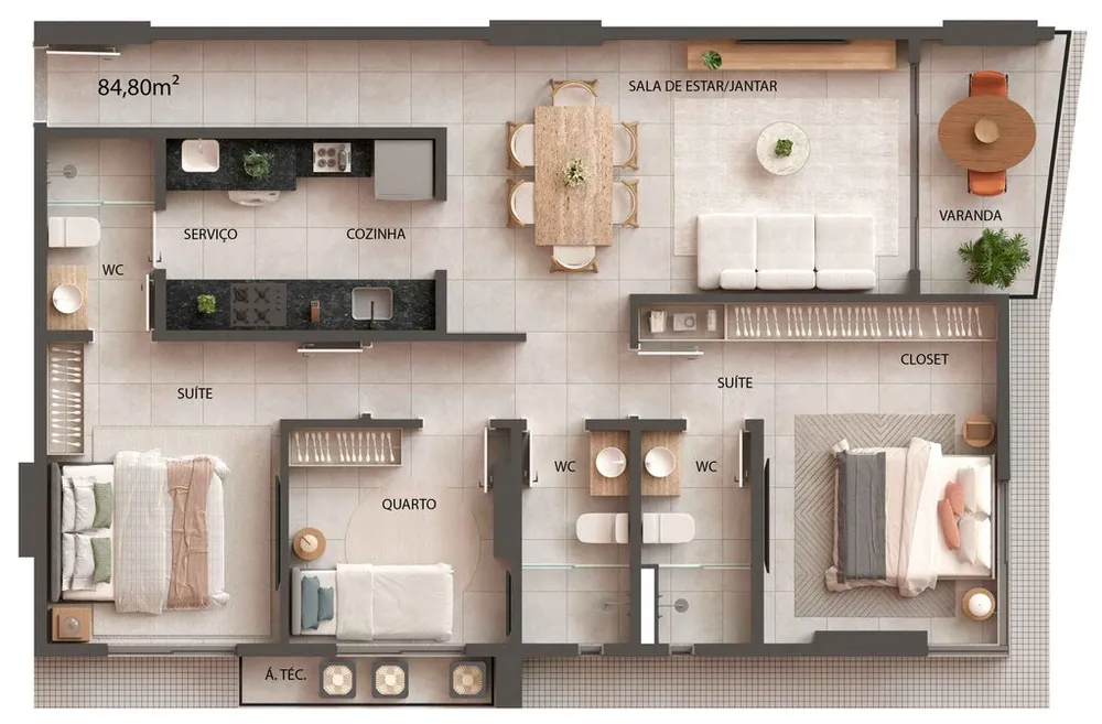 Cobertura, 3 quartos, 167 m² - Foto 14