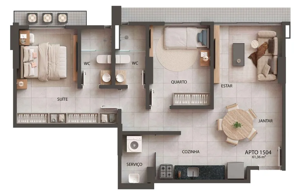 Cobertura, 3 quartos, 167 m² - Foto 12