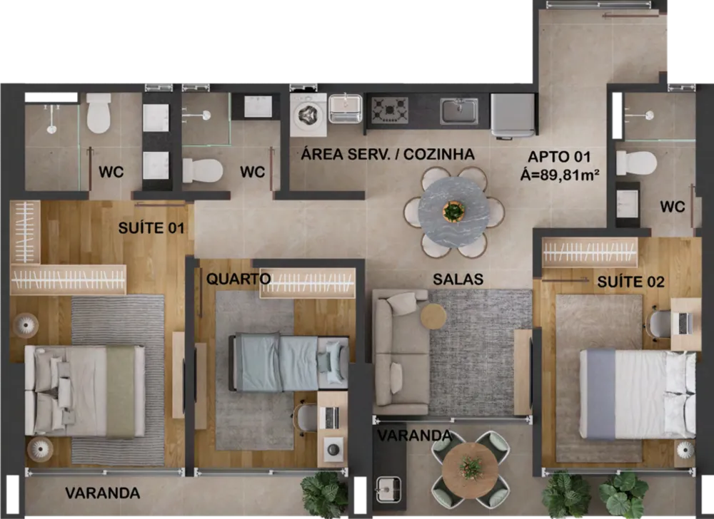 Apartamento, 3 quartos, 89 m² - Foto 12