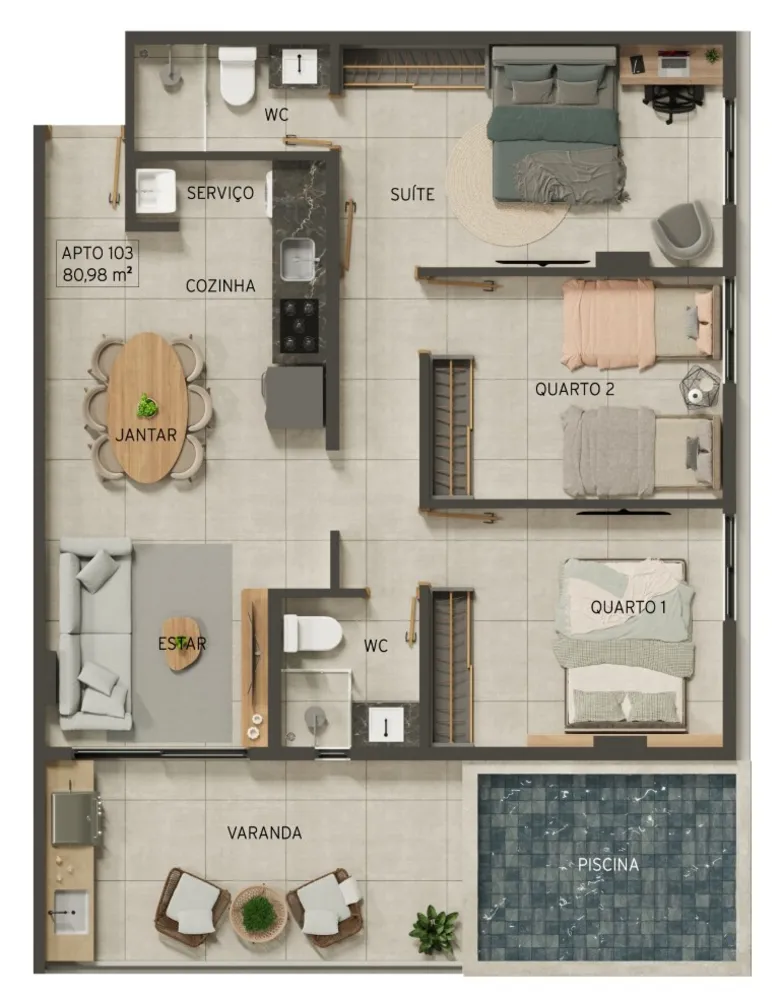 Apartamento, 3 quartos, 82 m² - Foto 11