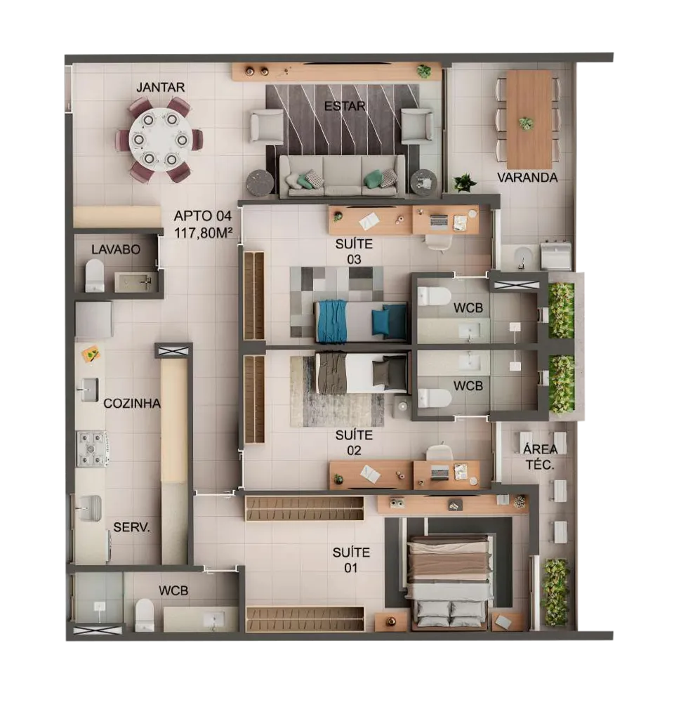 Apartamento, 3 quartos, 114 m² - Foto 12