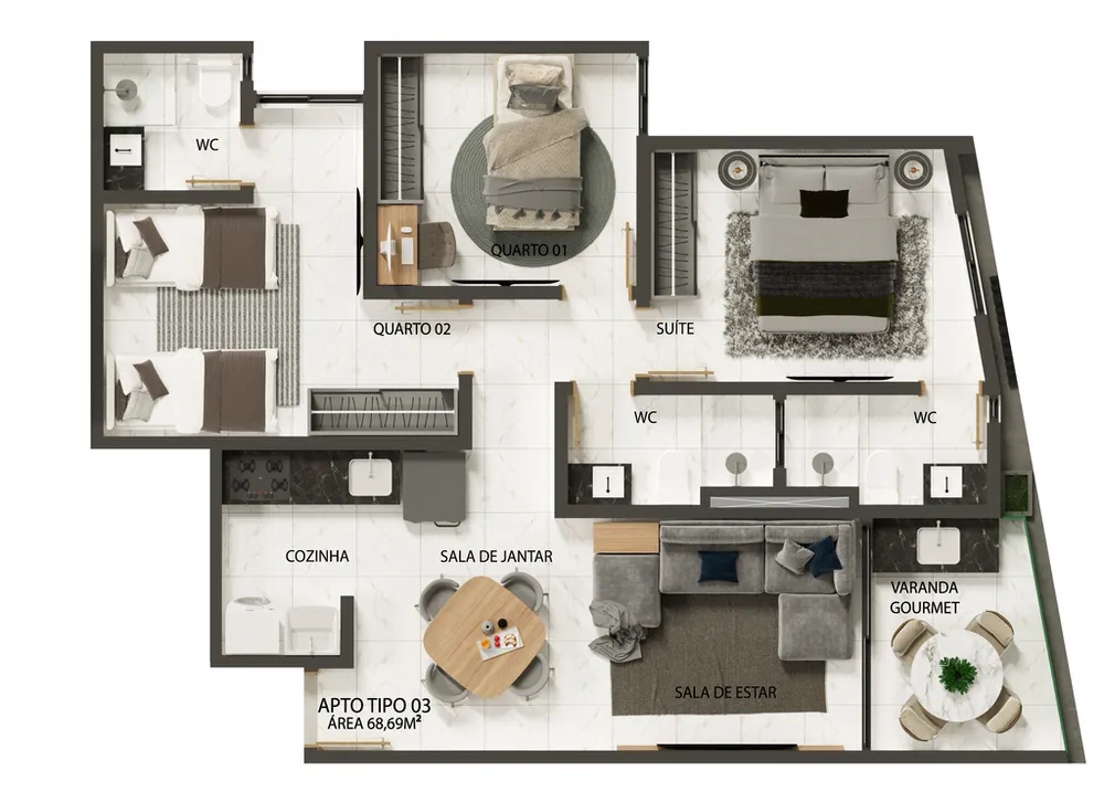 Apartamento, 2 quartos, 50 m² - Foto 8