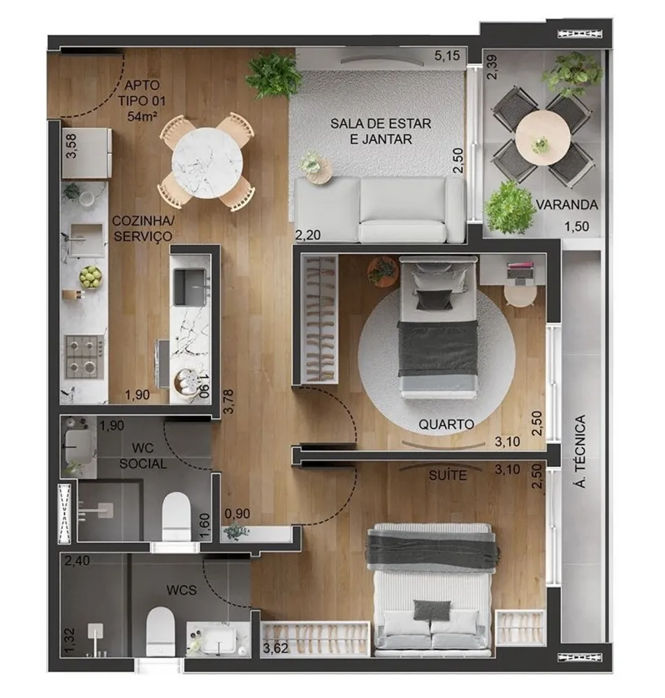 Apartamento, 3 quartos, 82 m² - Foto 11