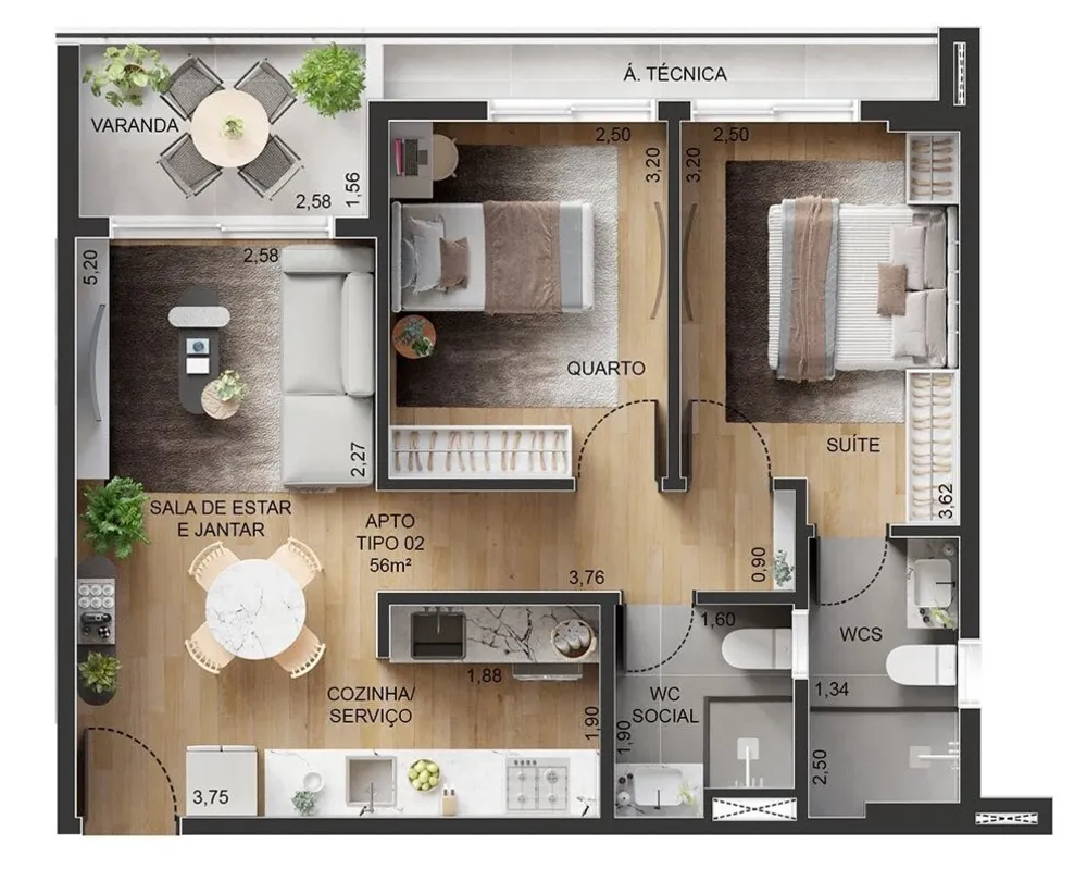 Apartamento, 3 quartos, 82 m² - Foto 12