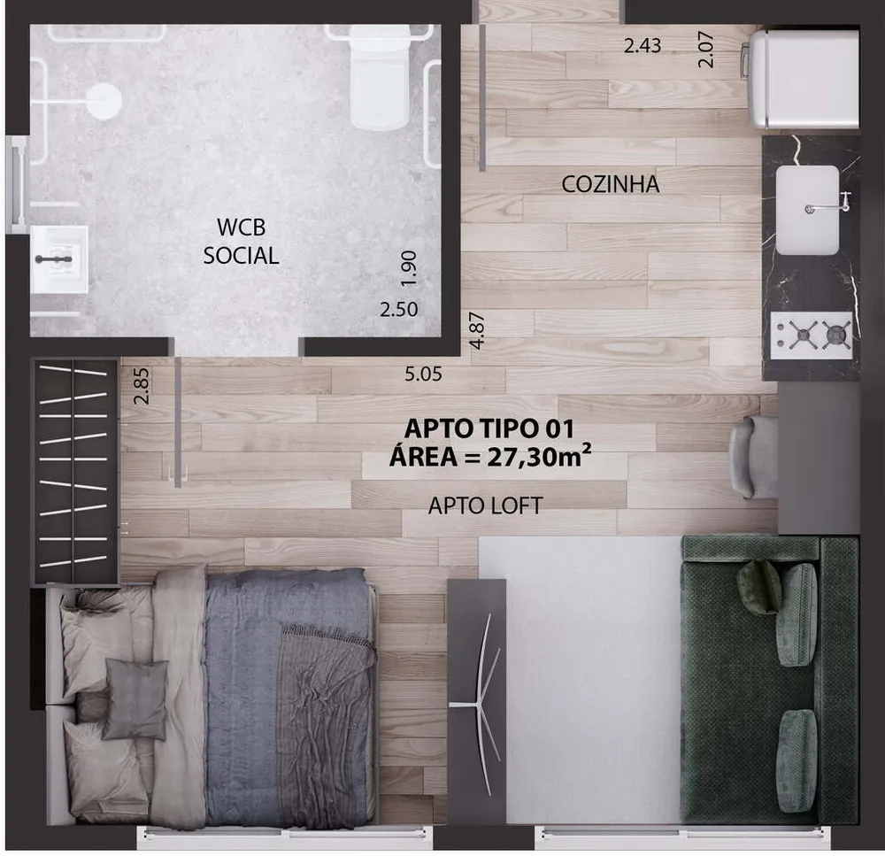 Loja-Salão, 34 m² - Foto 7