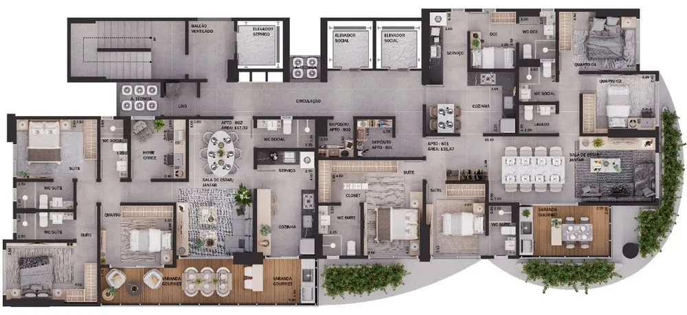 Apartamento, 3 quartos, 95 m² - Foto 2