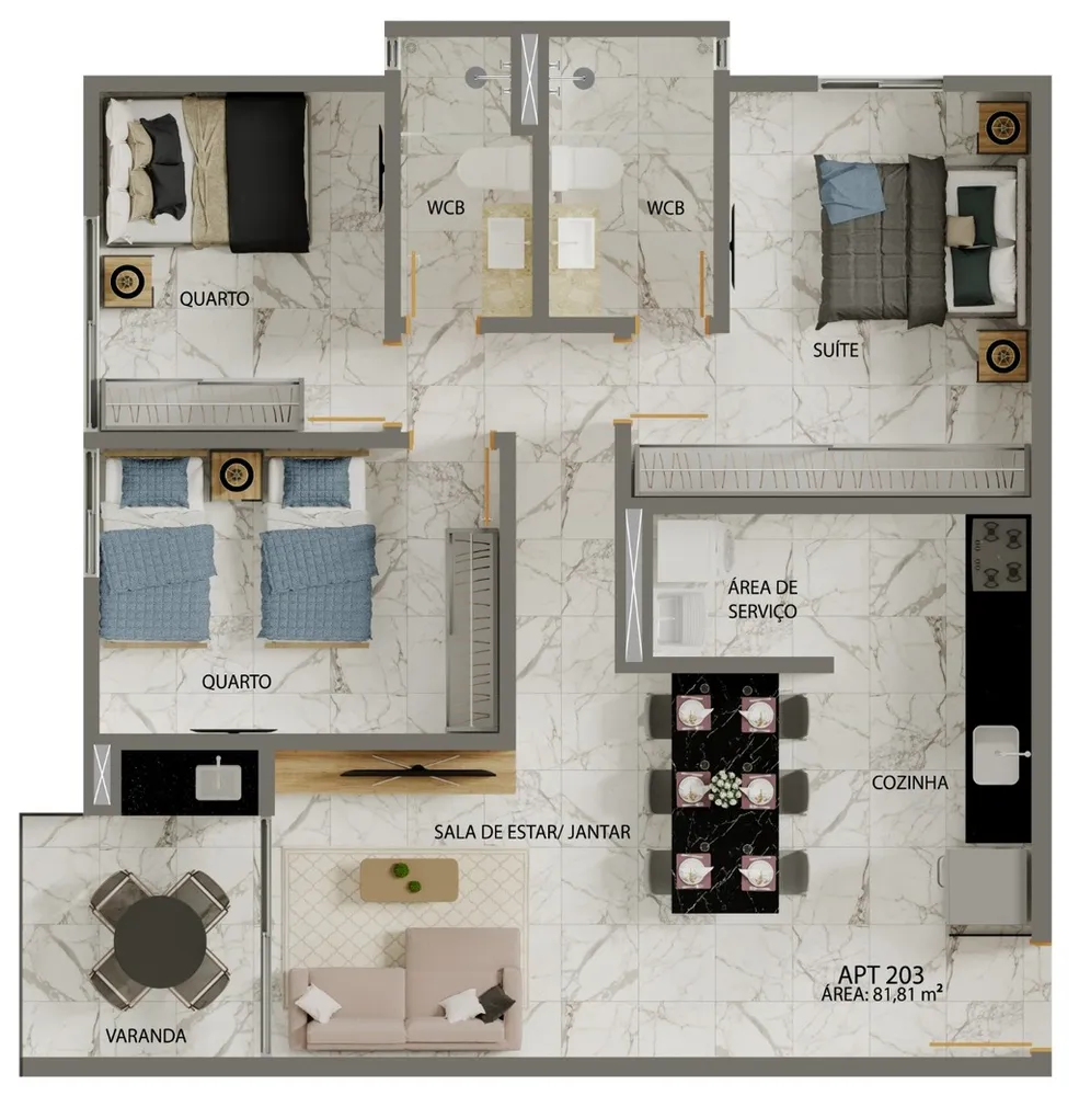 Apartamento, 2 quartos, 57 m² - Foto 8