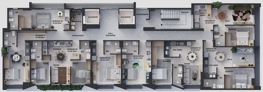 Apartamento, 2 quartos, 48 m² - Foto 16