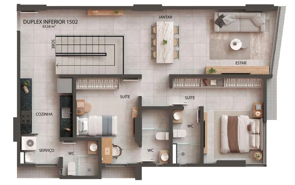 Cobertura, 2 quartos, 128 m² - Foto 7