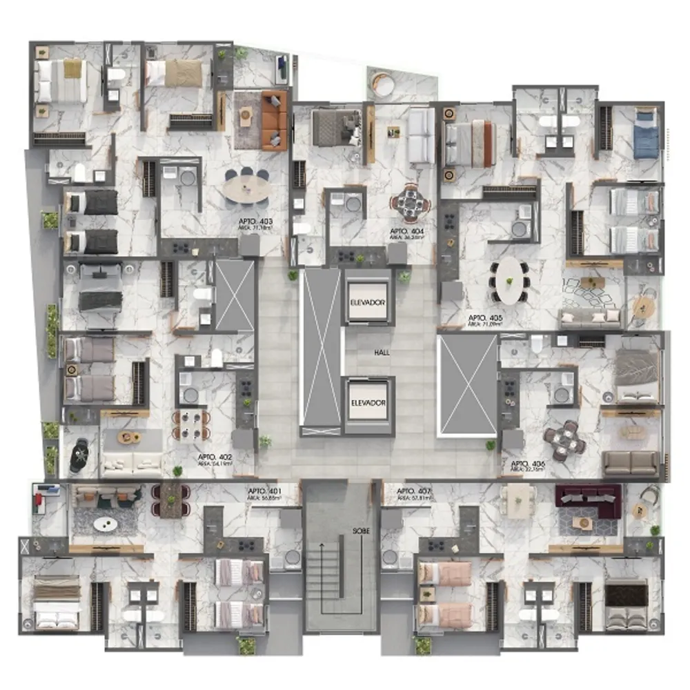 Apartamento, 2 quartos, 56 m² - Foto 6