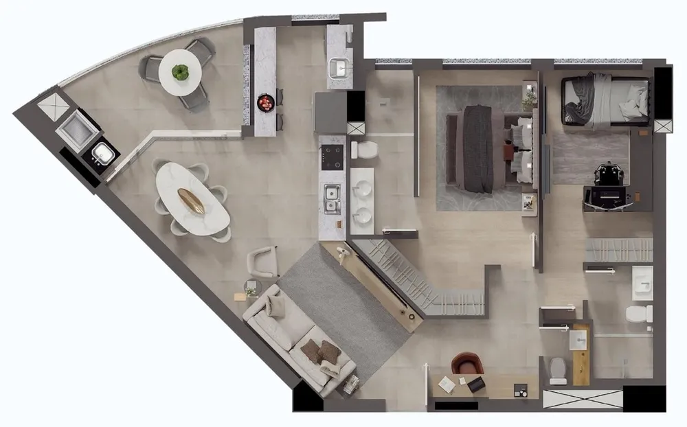 Apartamento, 2 quartos, 100 m² - Foto 1