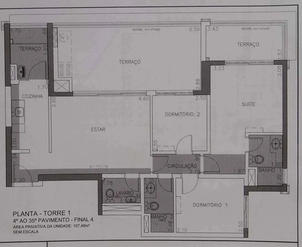 Apartamento, 3 quartos, 107 m² - Foto 1