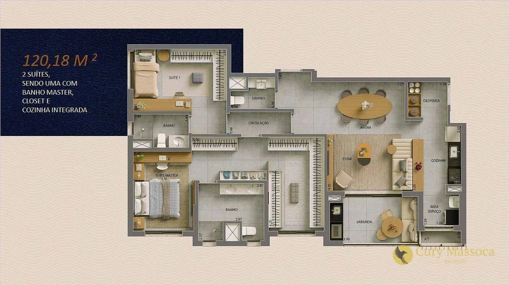 Apartamento, 3 quartos, 120 m² - Foto 4