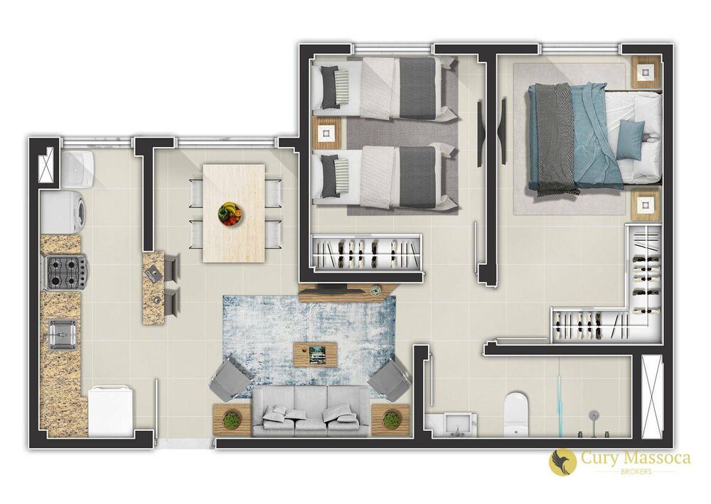 Apartamento, 2 quartos, 48 m² - Foto 4