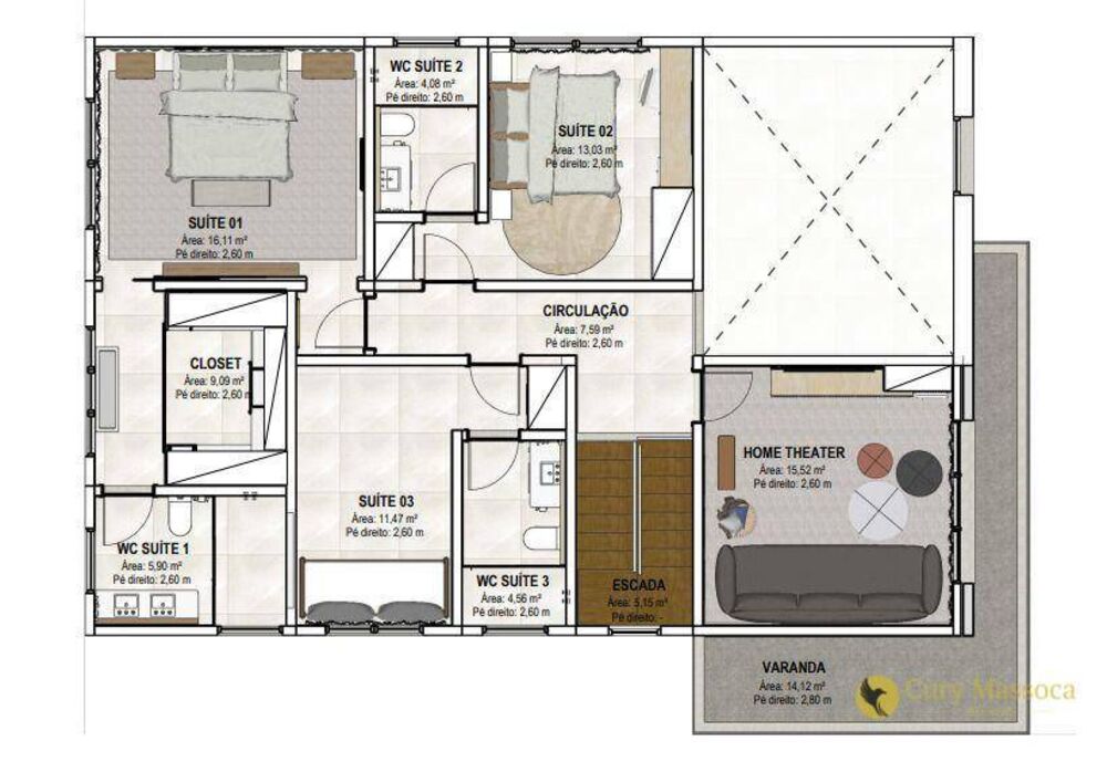 Casa de Condomínio, 3 quartos - Foto 3