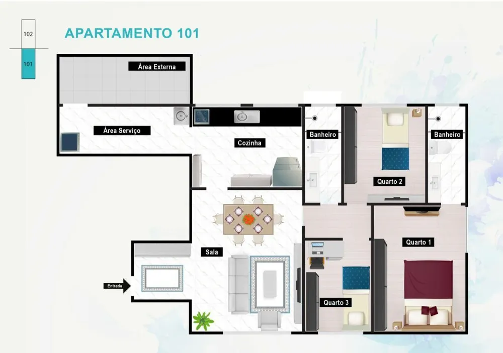 Apartamento, 3 quartos, 85 m² - Foto 1