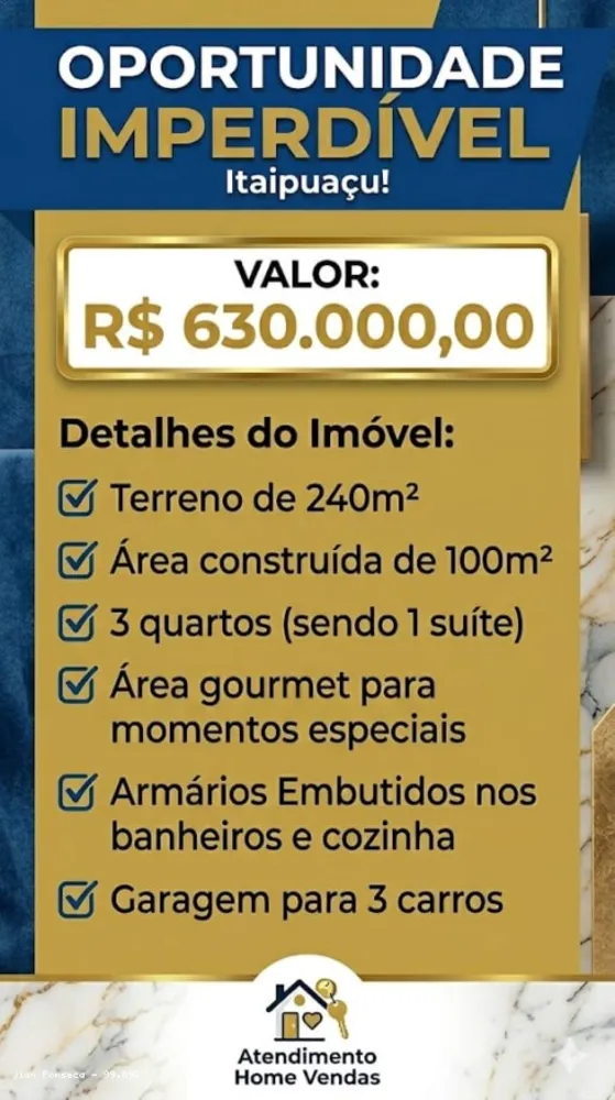 Casa, 3 quartos - Foto 3