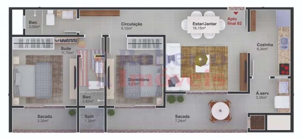 Apartamento, 2 quartos, 78 m² - Foto 7