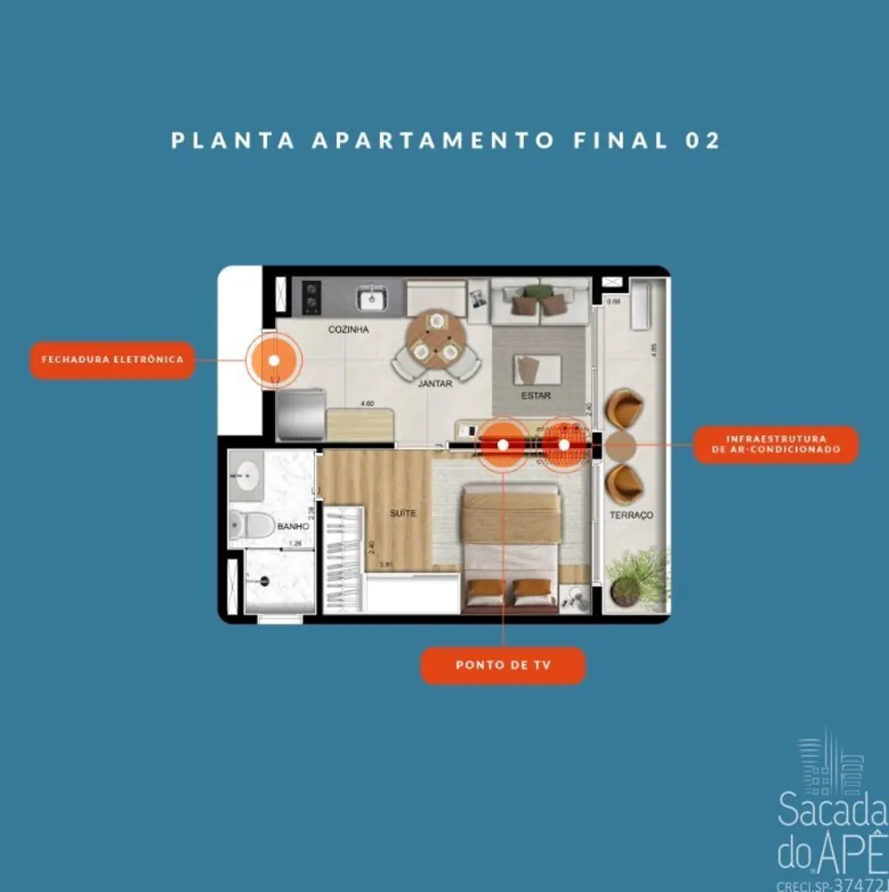 Apartamento, 1 quarto, 31 m² - Foto 3