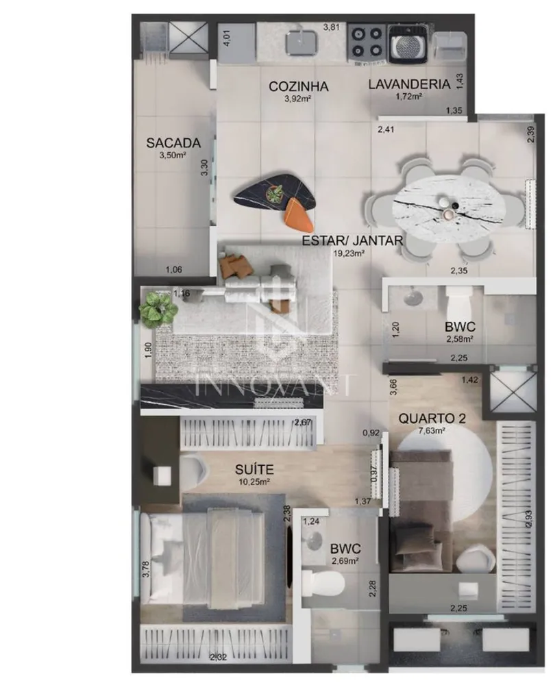 Apartamento, 1 quarto, 49 m² - Foto 9