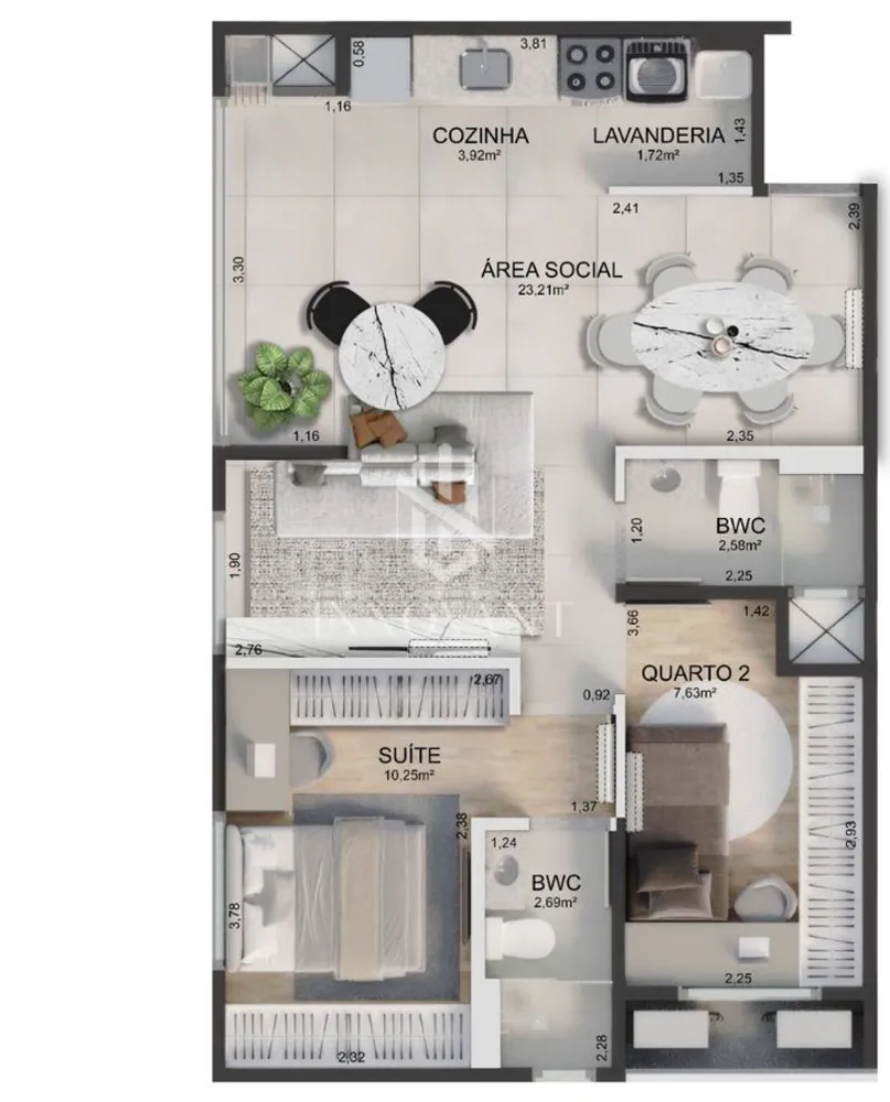 Apartamento, 1 quarto, 49 m² - Foto 7