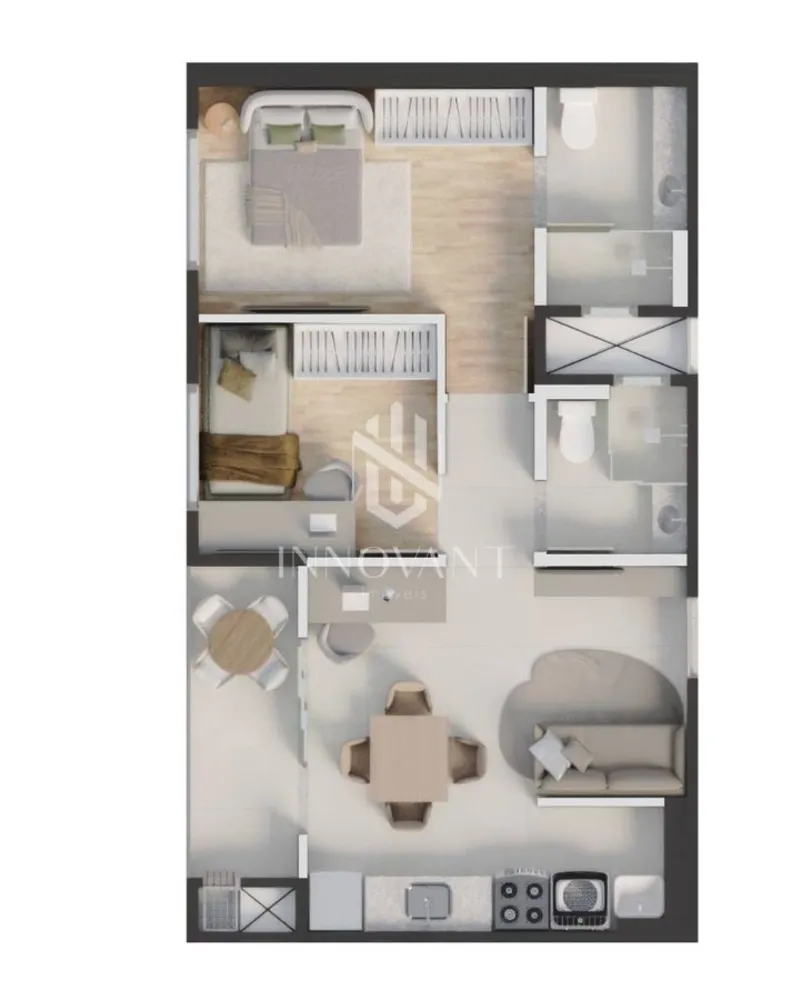 Apartamento, 1 quarto, 49 m² - Foto 8