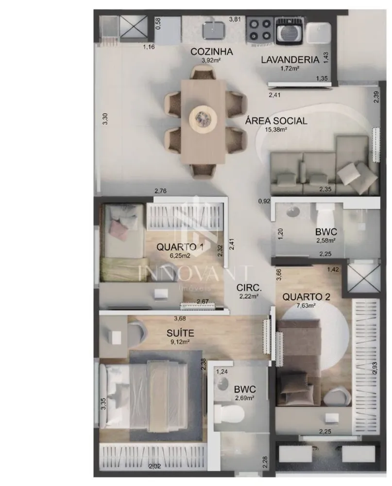 Apartamento, 1 quarto, 49 m² - Foto 5