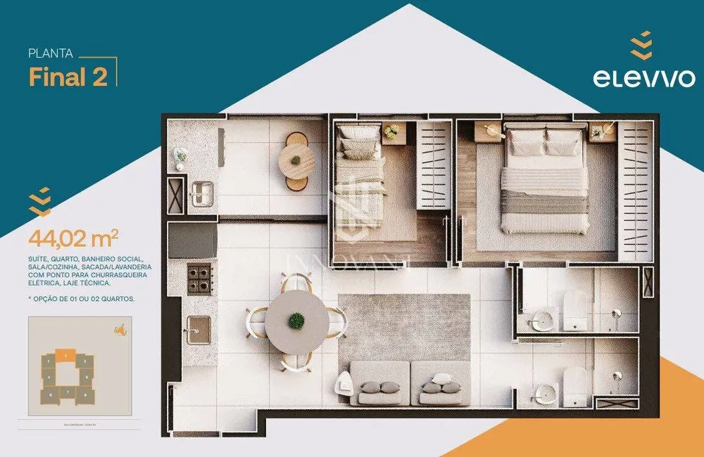 Apartamento, 1 quarto, 33 m² - Foto 6