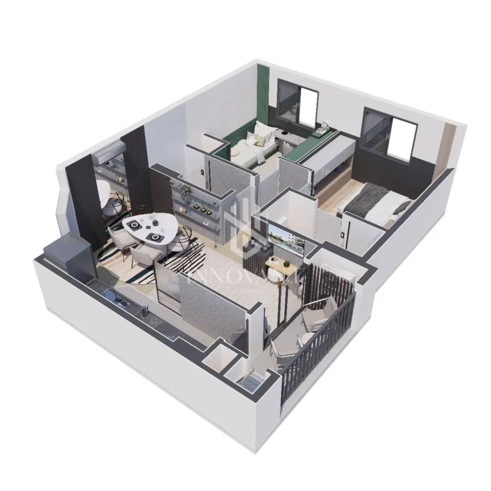Apartamento, 1 quarto, 52 m² - Foto 2