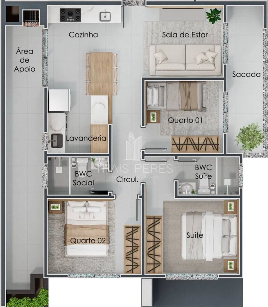 Apartamento, 3 quartos, 69 m² - Foto 3