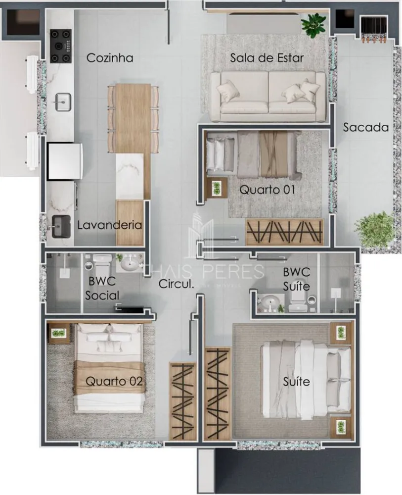 Apartamento, 3 quartos, 69 m² - Foto 4