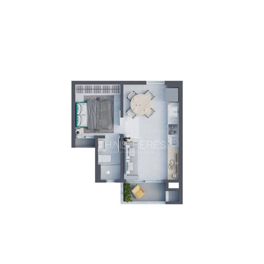 Apartamento à venda com 1 quarto, 32m² - Foto 2