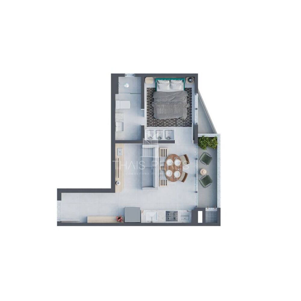 Apartamento à venda com 1 quarto, 32m² - Foto 6