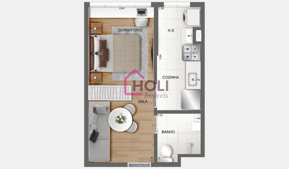 Apartamento, 2 quartos, 38 m² - Foto 8