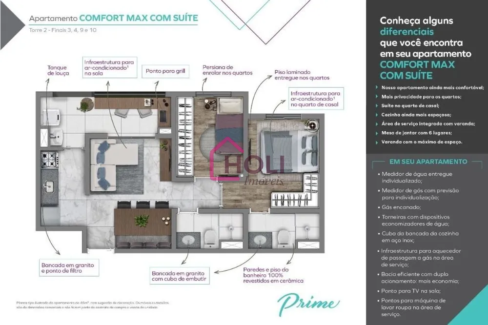 Apartamento, 2 quartos, 48 m² - Foto 8