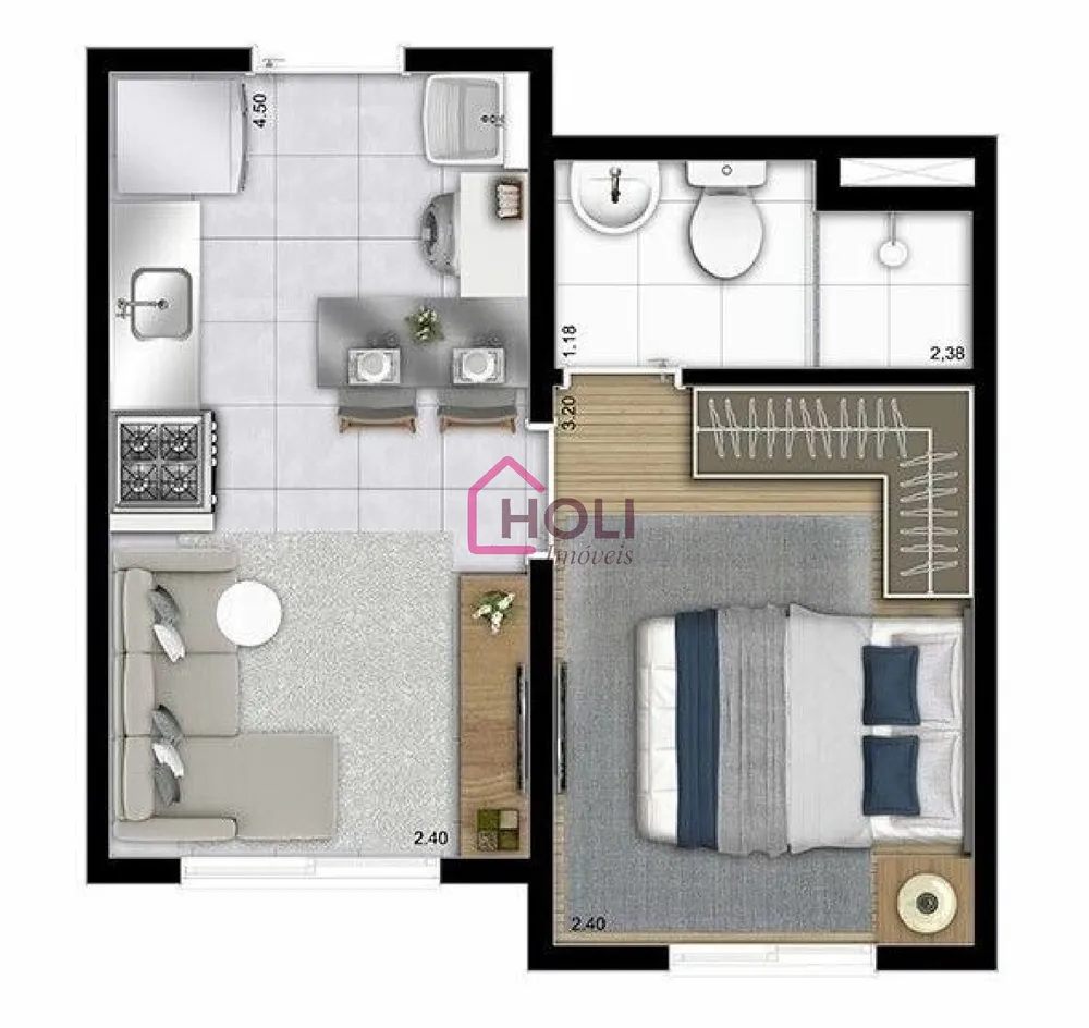 Apartamento, 1 quarto, 25 m² - Foto 11