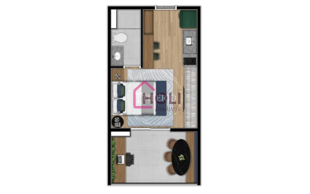 Apartamento, 1 quarto, 35 m² - Foto 2