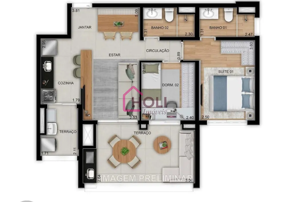 Apartamento, 2 quartos, 73 m² - Foto 8