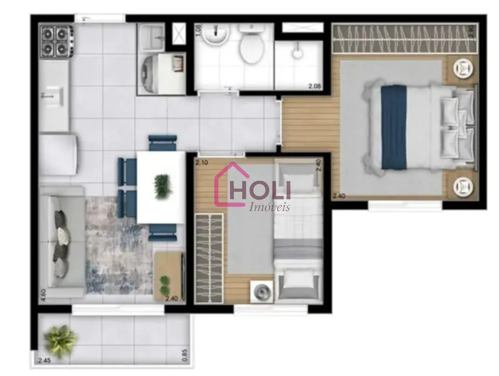Apartamento, 2 quartos, 36 m² - Foto 12