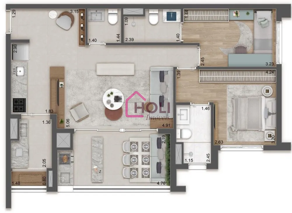 Apartamento, 1 quarto, 25 m² - Foto 9